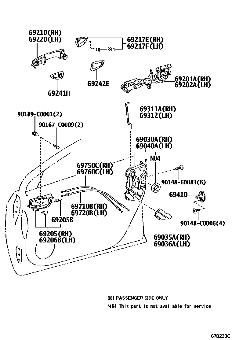 6703 — FRONT DOOR LOCK & HANDLE