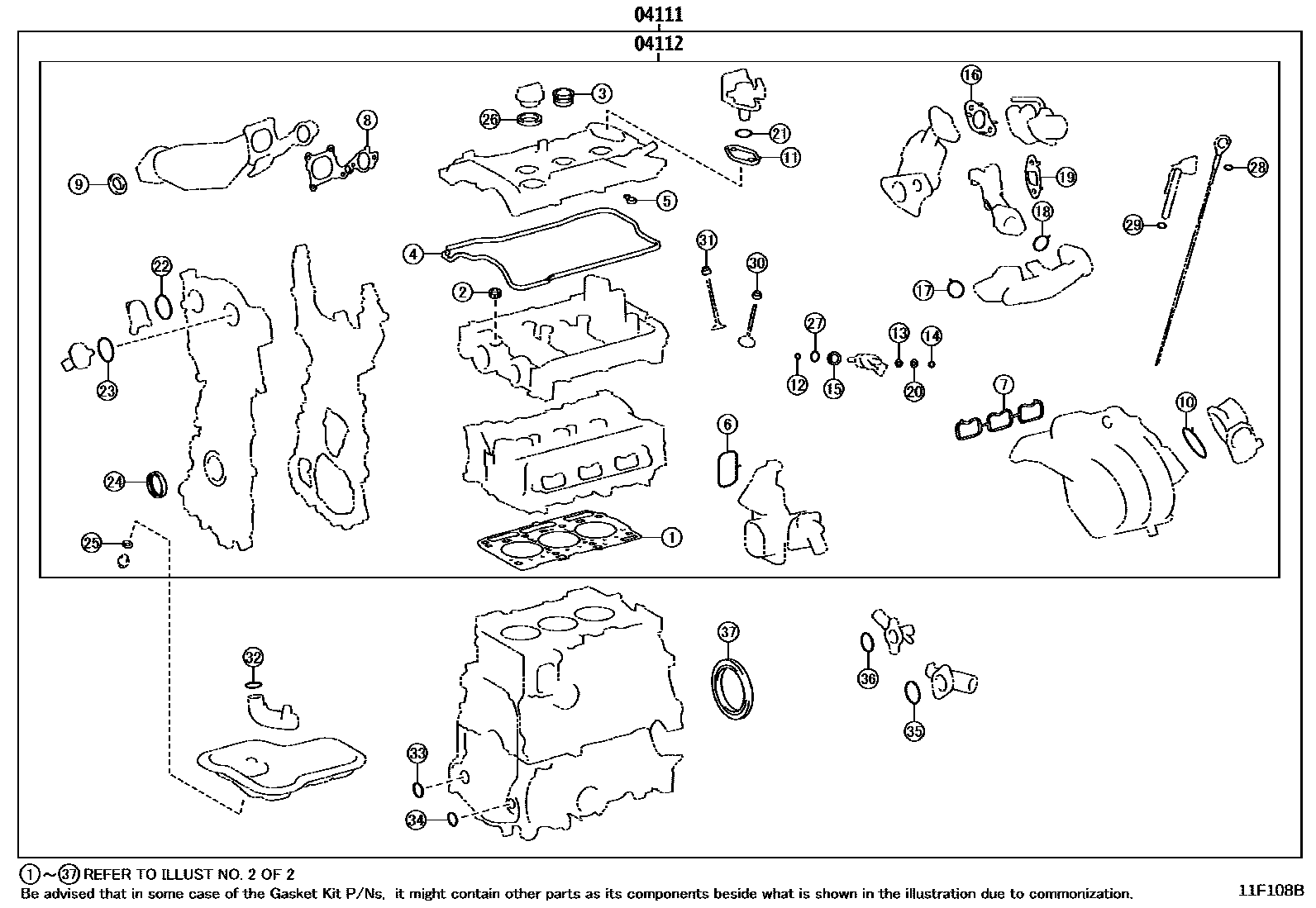 1103 — ENGINE OVERHAUL GASKET KIT