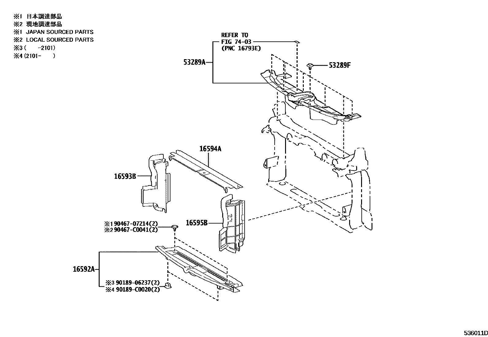 5304 — FRONT FENDER APRON & DASH PANEL