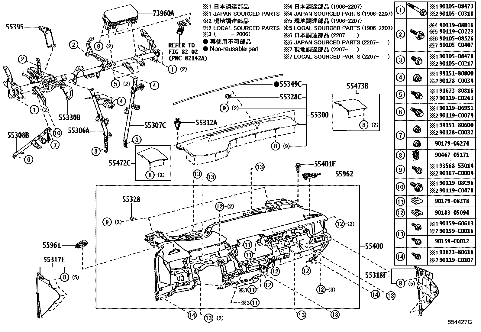 5501 — INSTRUMENT PANEL & GLOVE COMPARTMENT