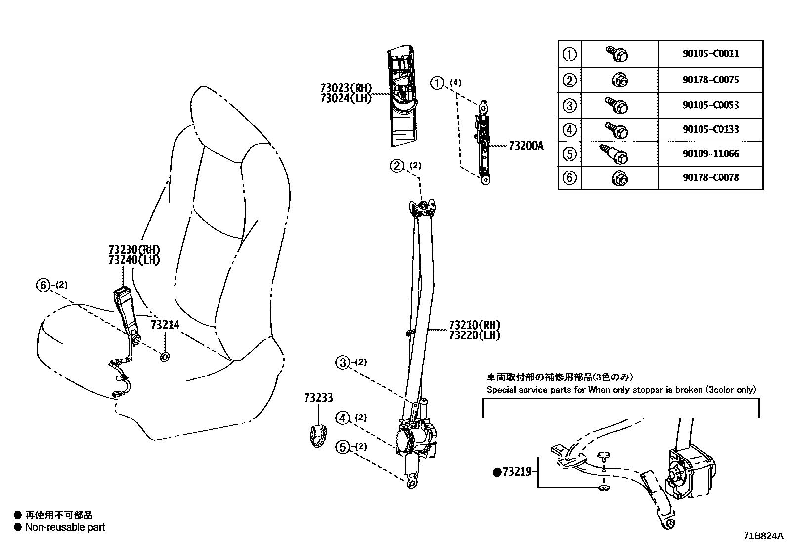7104 — SEAT BELT & CHILD RESTRAINT SEAT