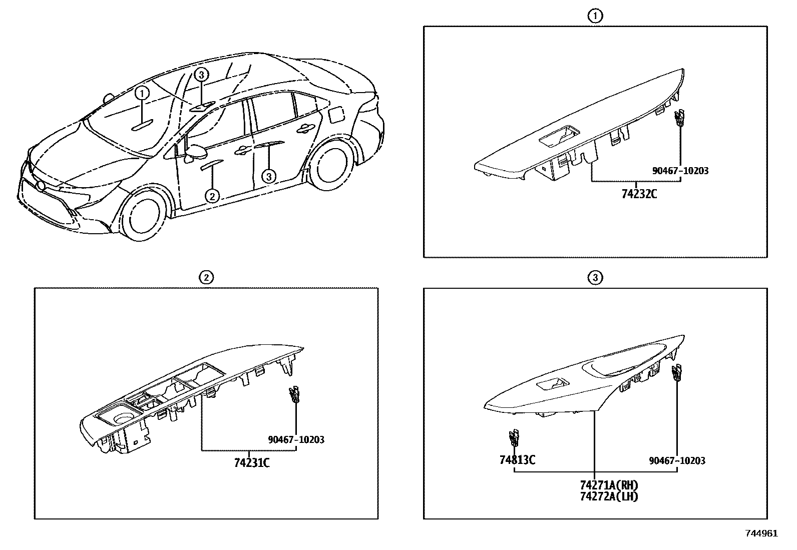 7401 — ARMREST & VISOR