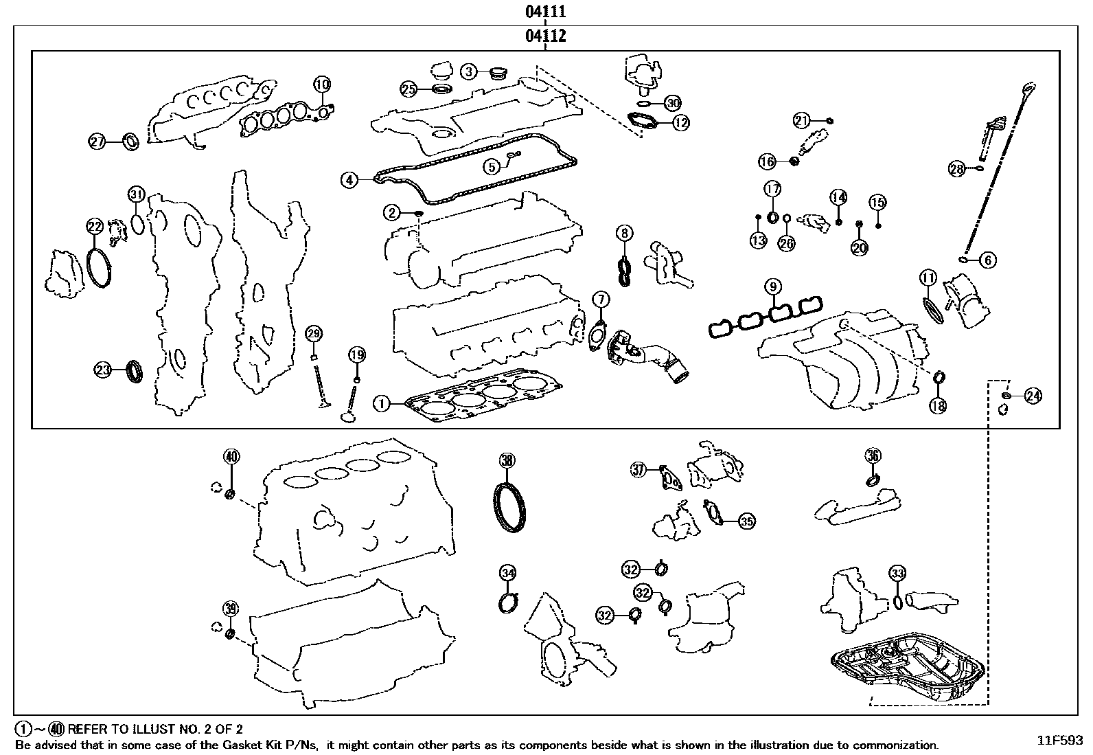 1103 — ENGINE OVERHAUL GASKET KIT