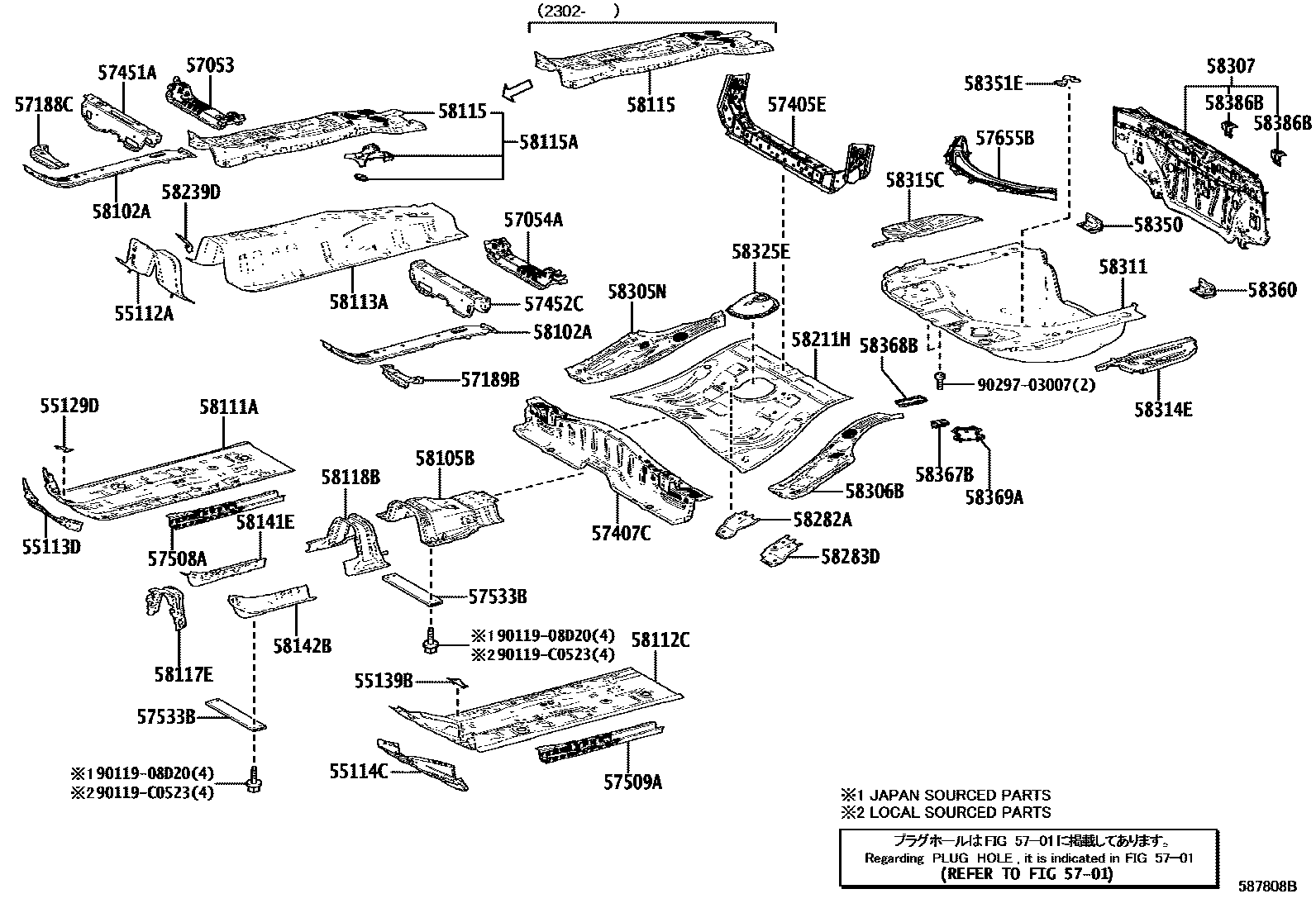 5801 — FLOOR PAN & LOWER BACK PANEL