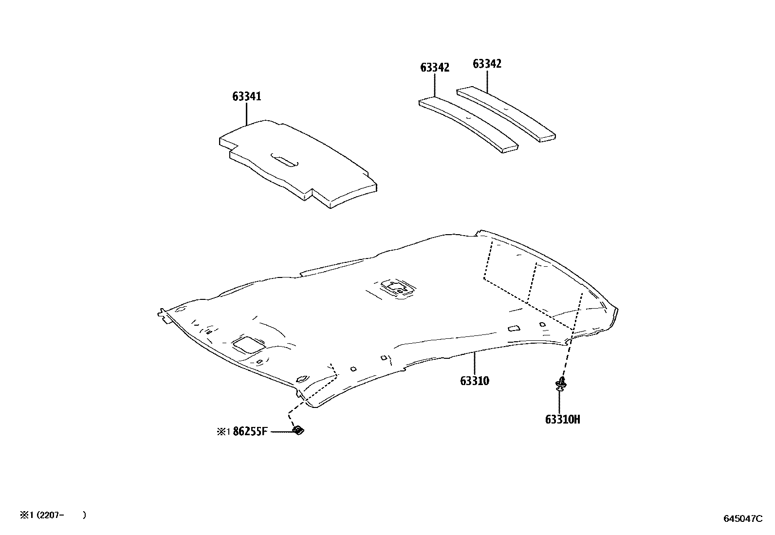 6402 — ROOF HEADLINING & SILENCER PAD