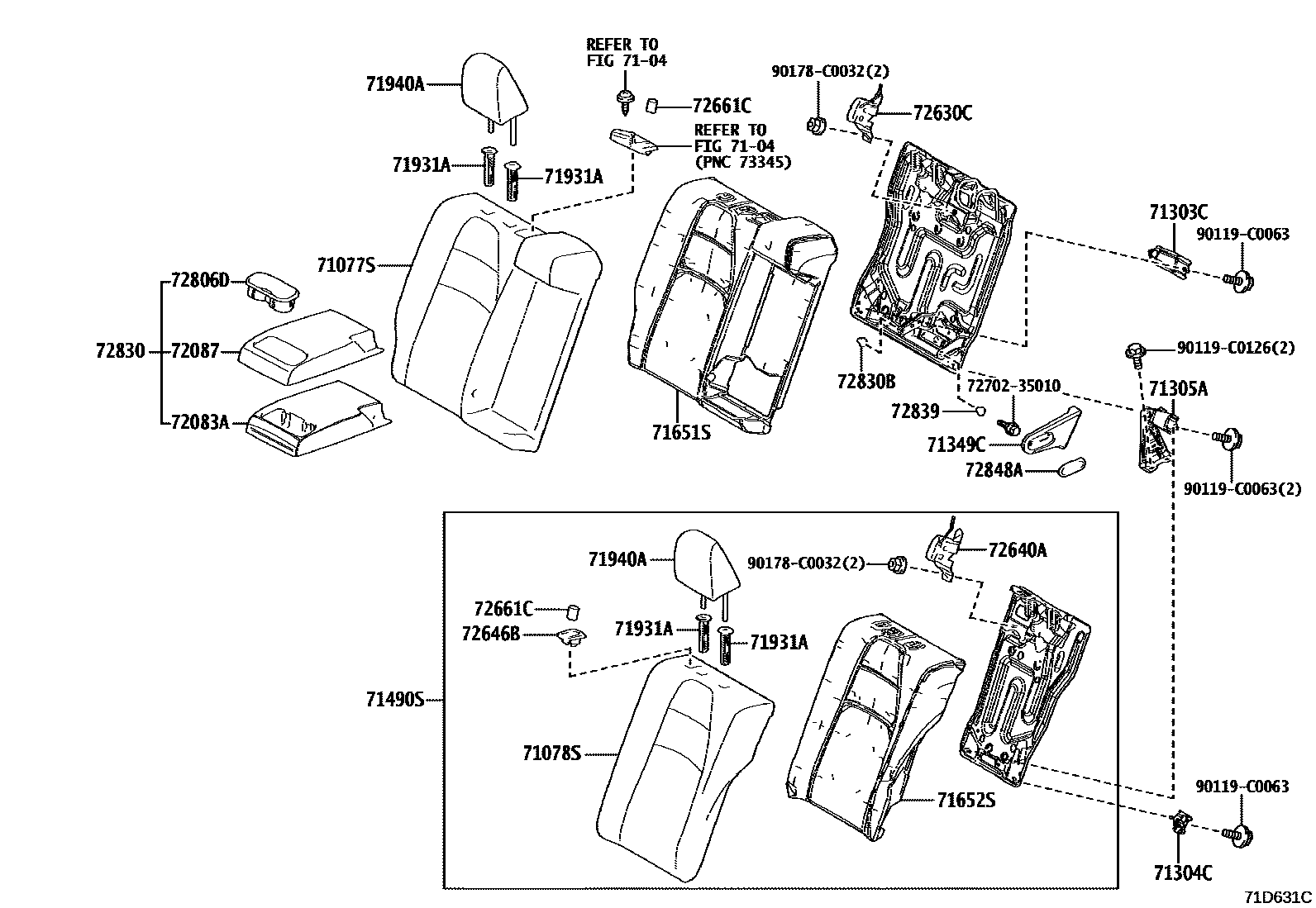 7102 — REAR SEAT & SEAT TRACK