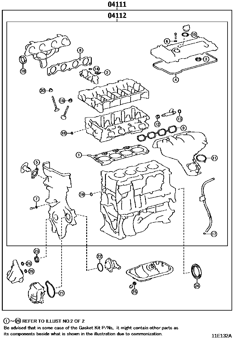 1103 — ENGINE OVERHAUL GASKET KIT