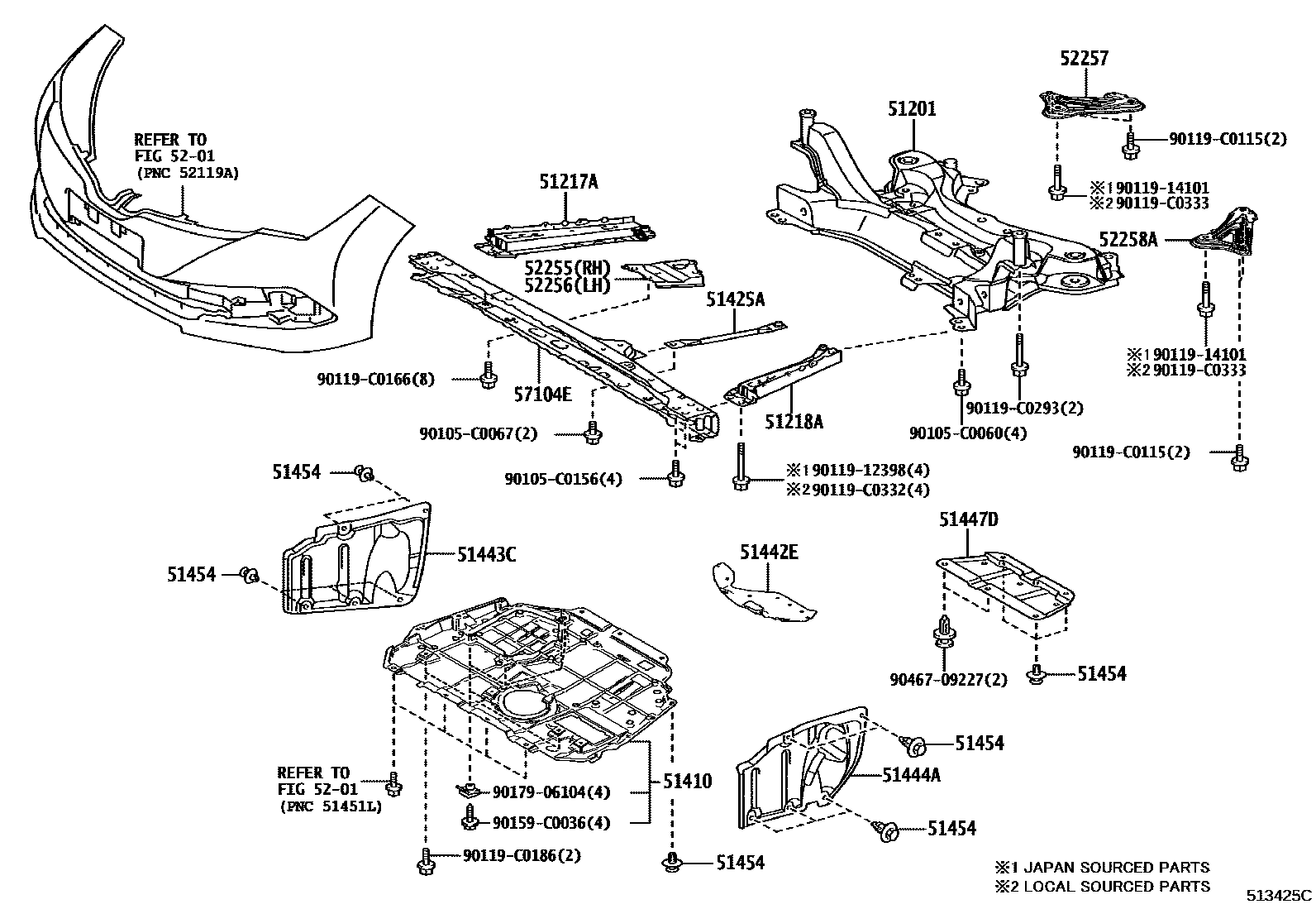 5102 — SUSPENSION CROSSMEMBER & UNDER COVER