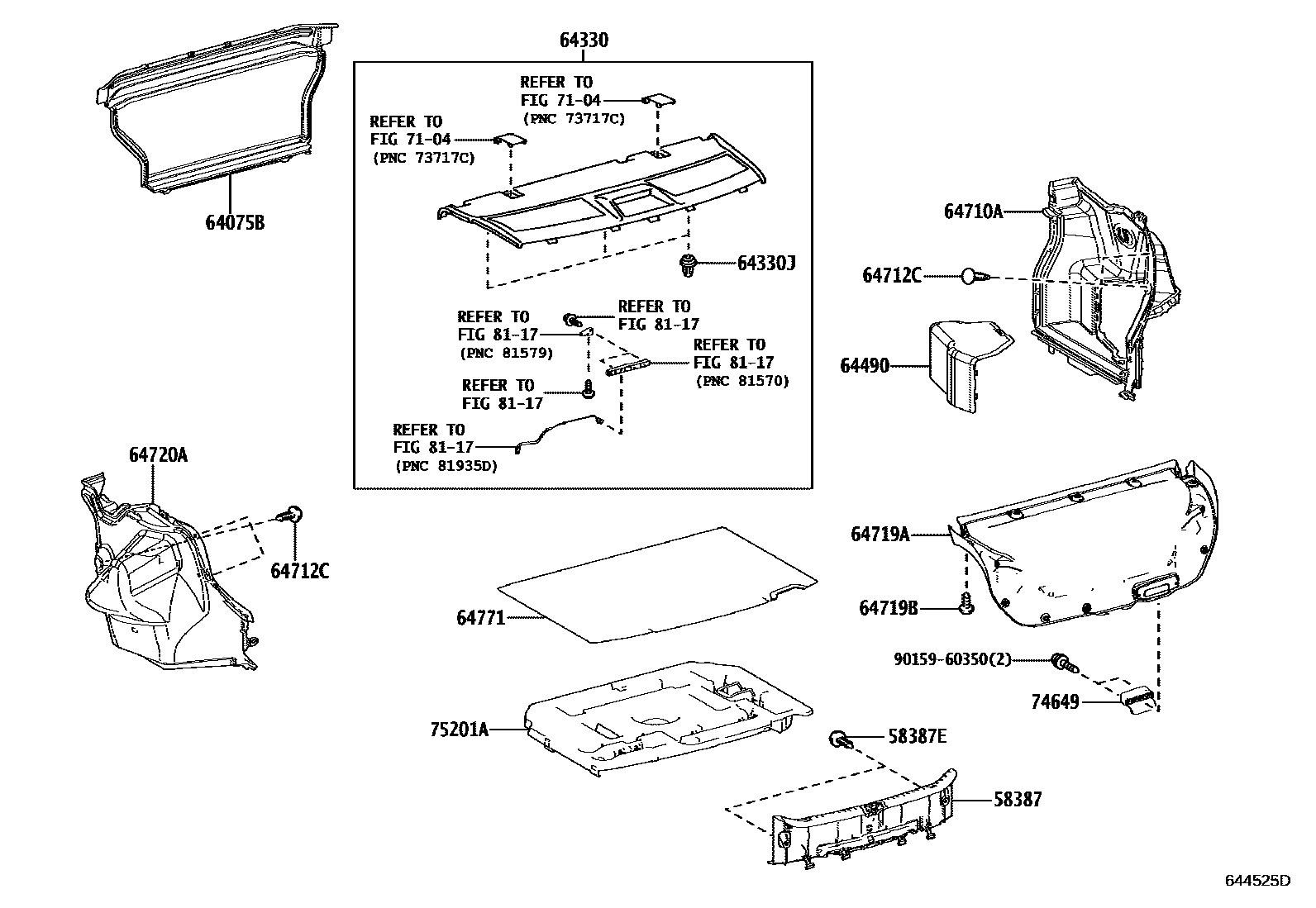 6403 — PACKAGE TRAY PANEL & LUGGAGE COMPARTMENT MAT
