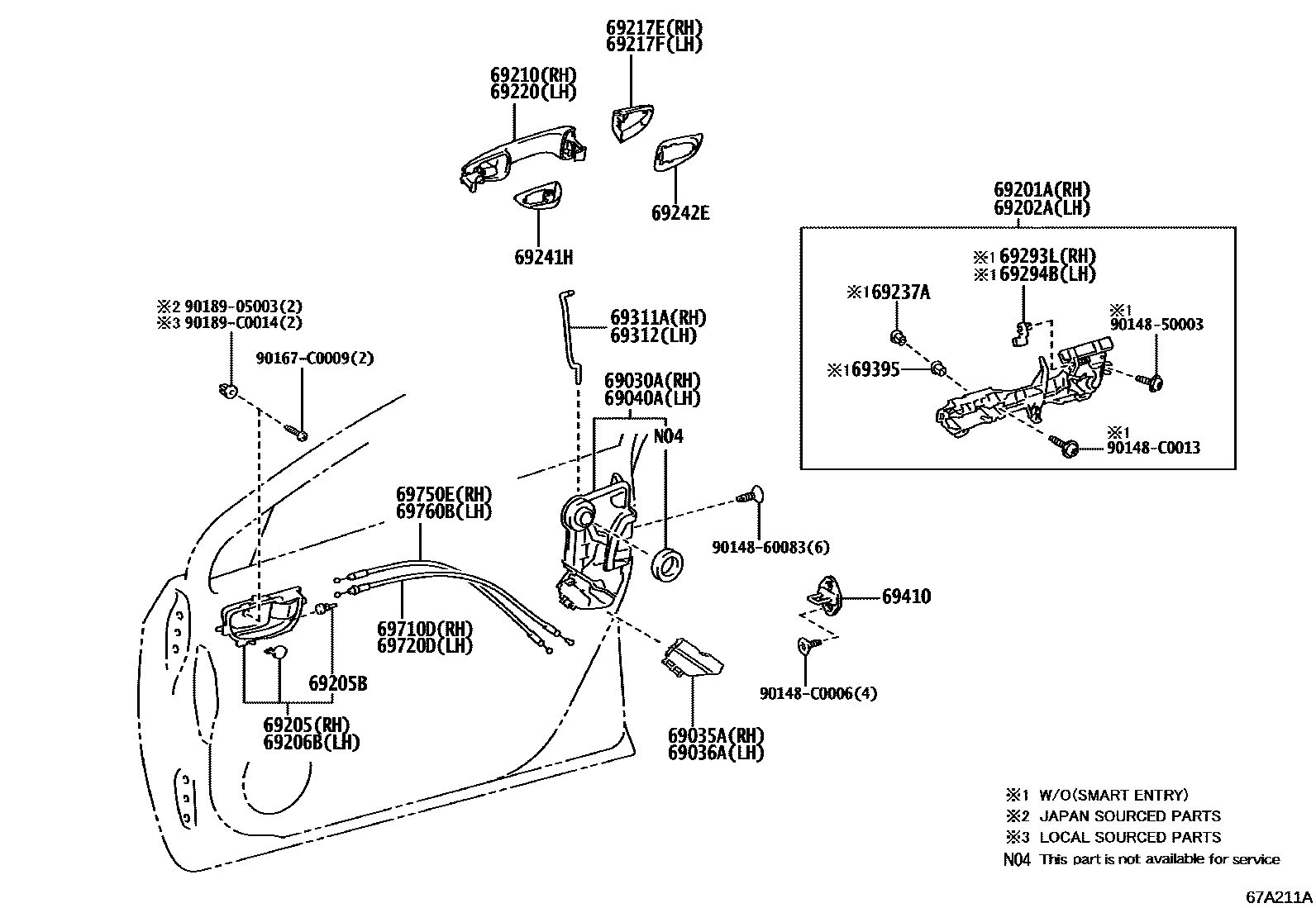 6703 — FRONT DOOR LOCK & HANDLE