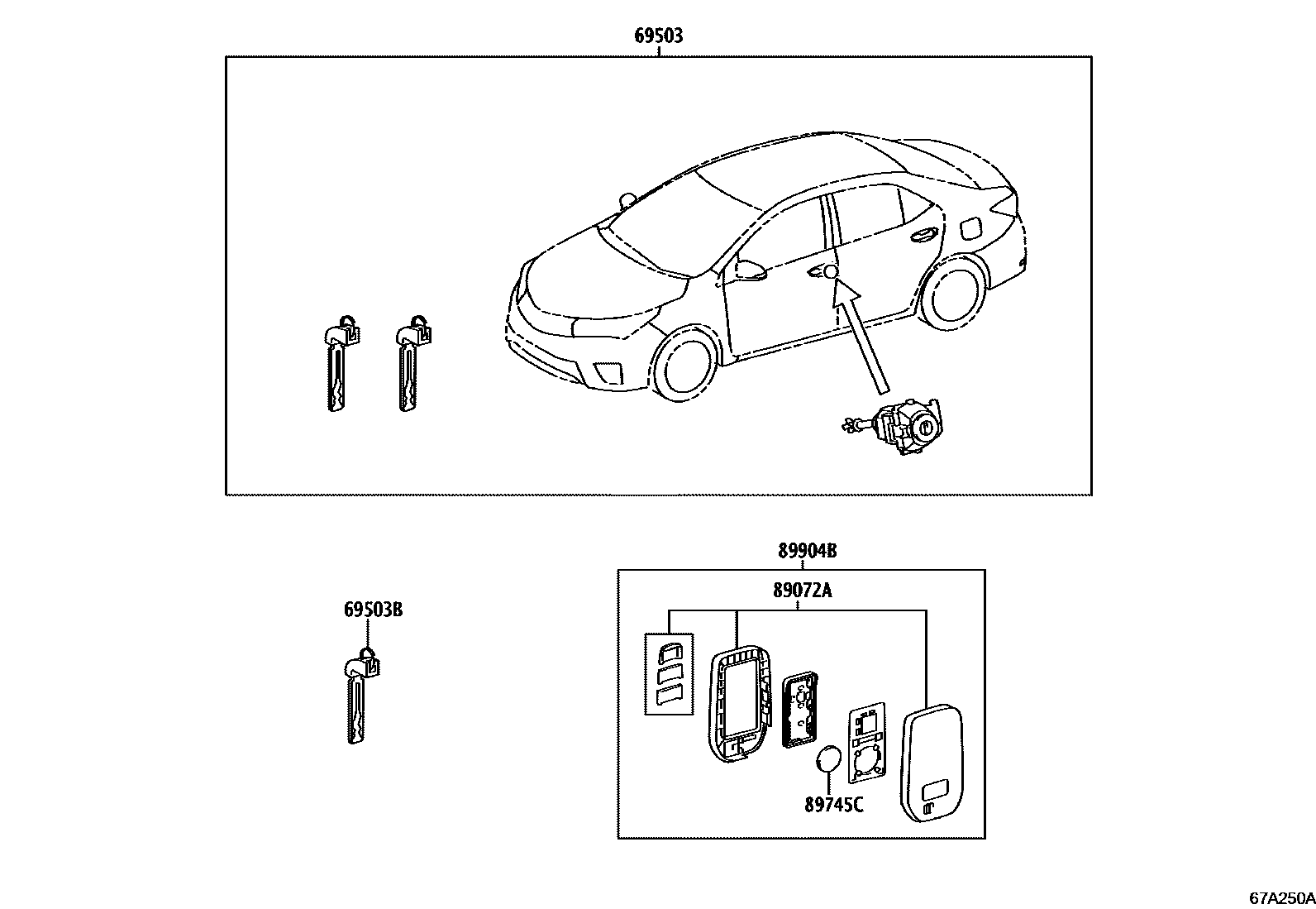 6712 — LOCK CYLINDER SET