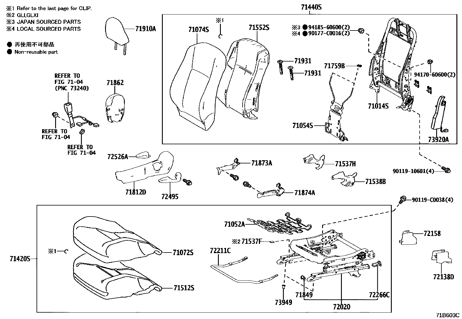 7101 — FRONT SEAT & SEAT TRACK