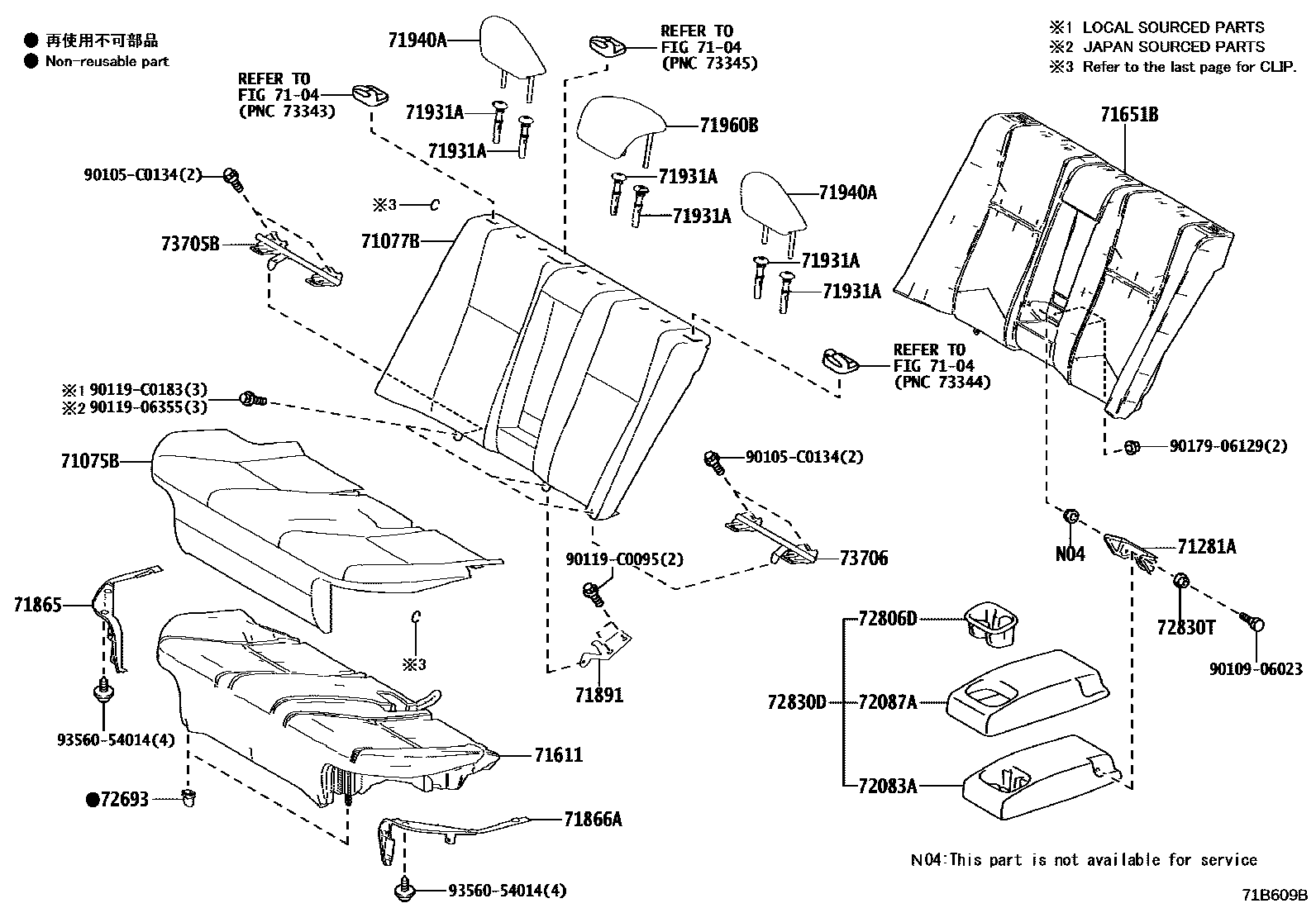7102 — REAR SEAT & SEAT TRACK