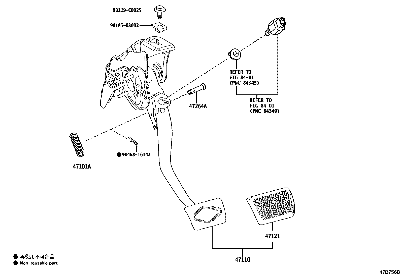 4701 — BRAKE PEDAL & BRACKET
