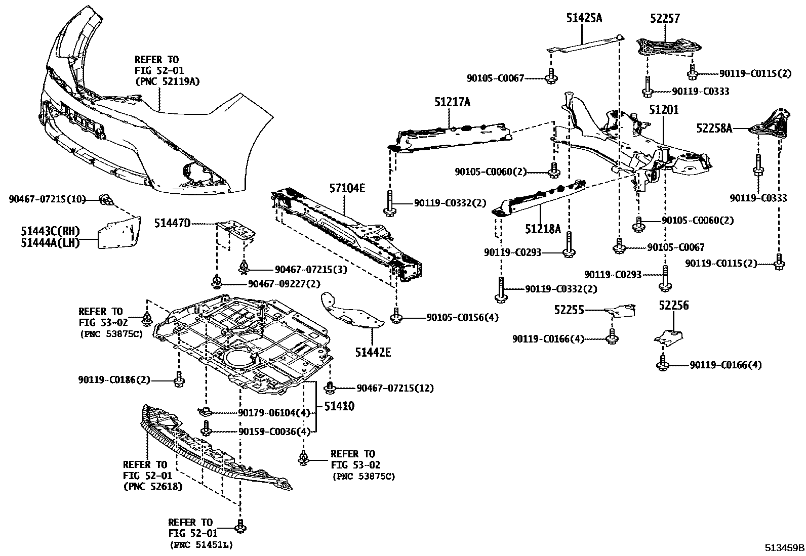 5102 — SUSPENSION CROSSMEMBER & UNDER COVER