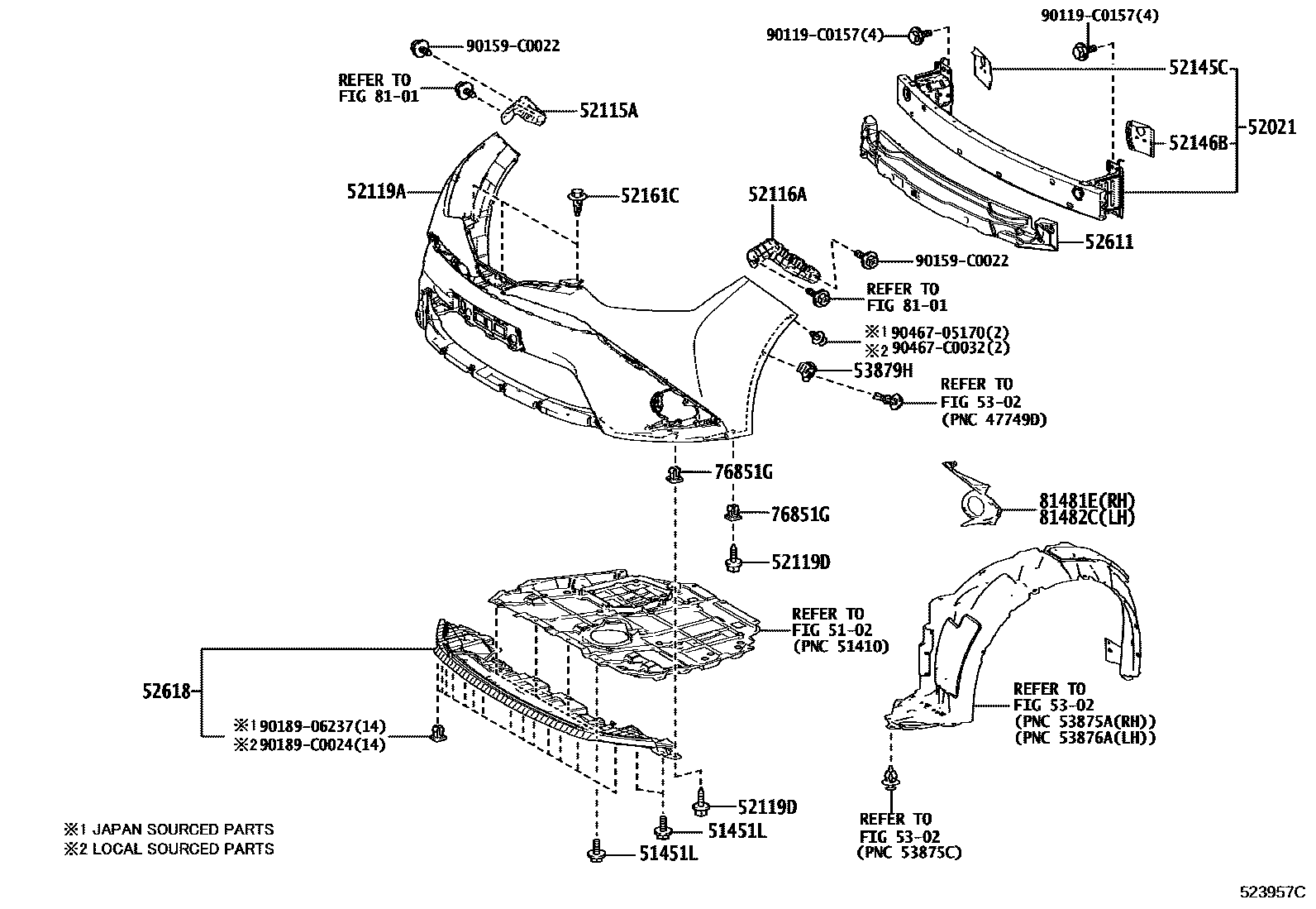 5201 — FRONT BUMPER & BUMPER STAY