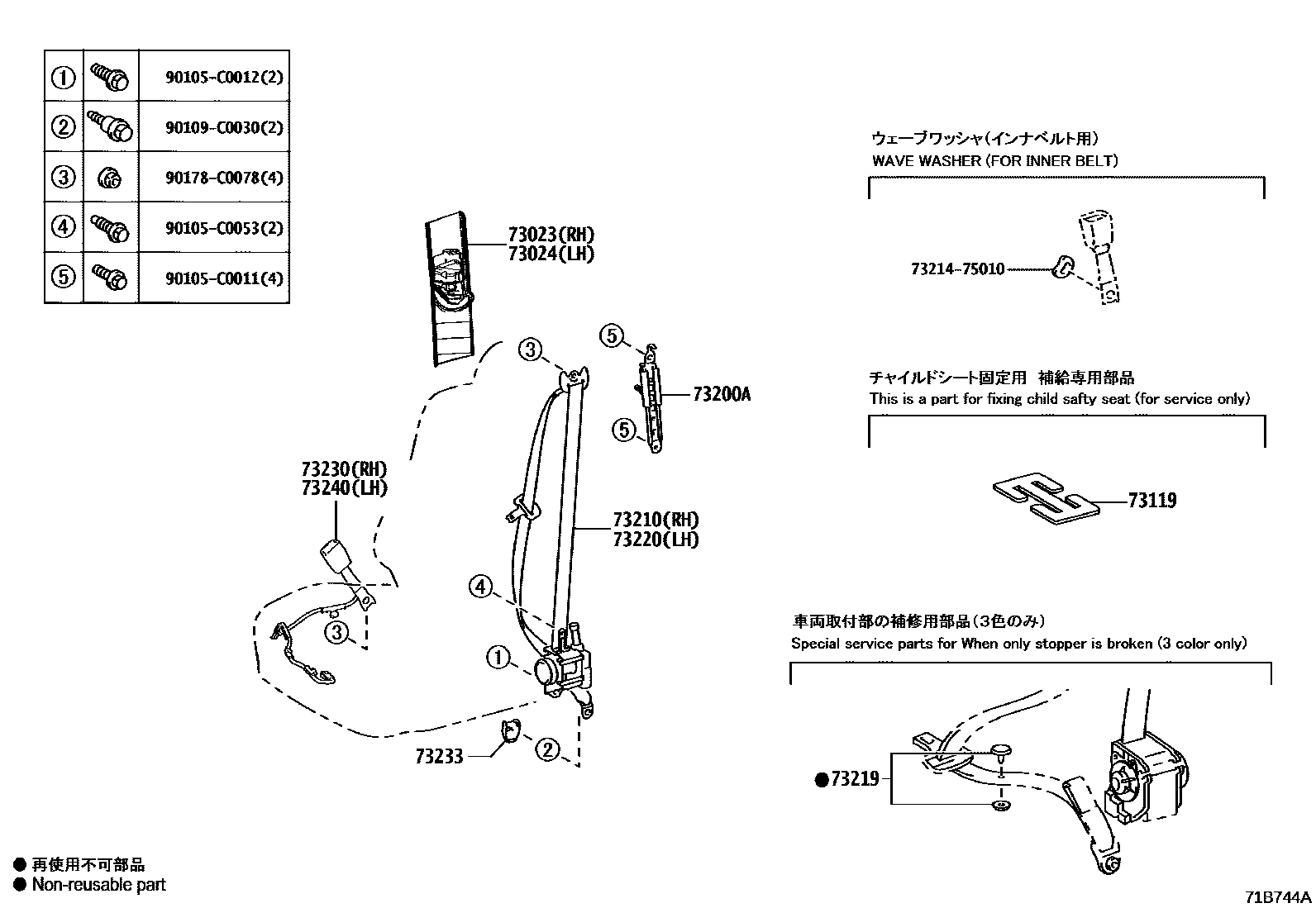 7104 — SEAT BELT & CHILD RESTRAINT SEAT