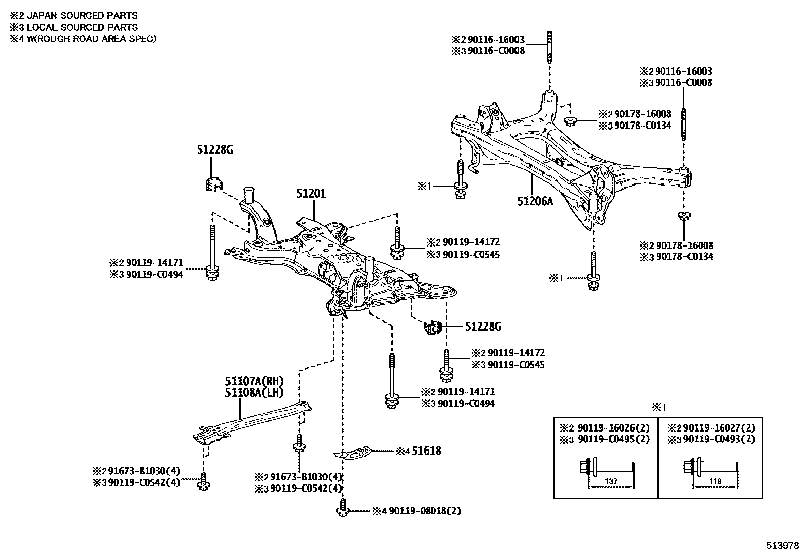 5102 — SUSPENSION CROSSMEMBER & UNDER COVER