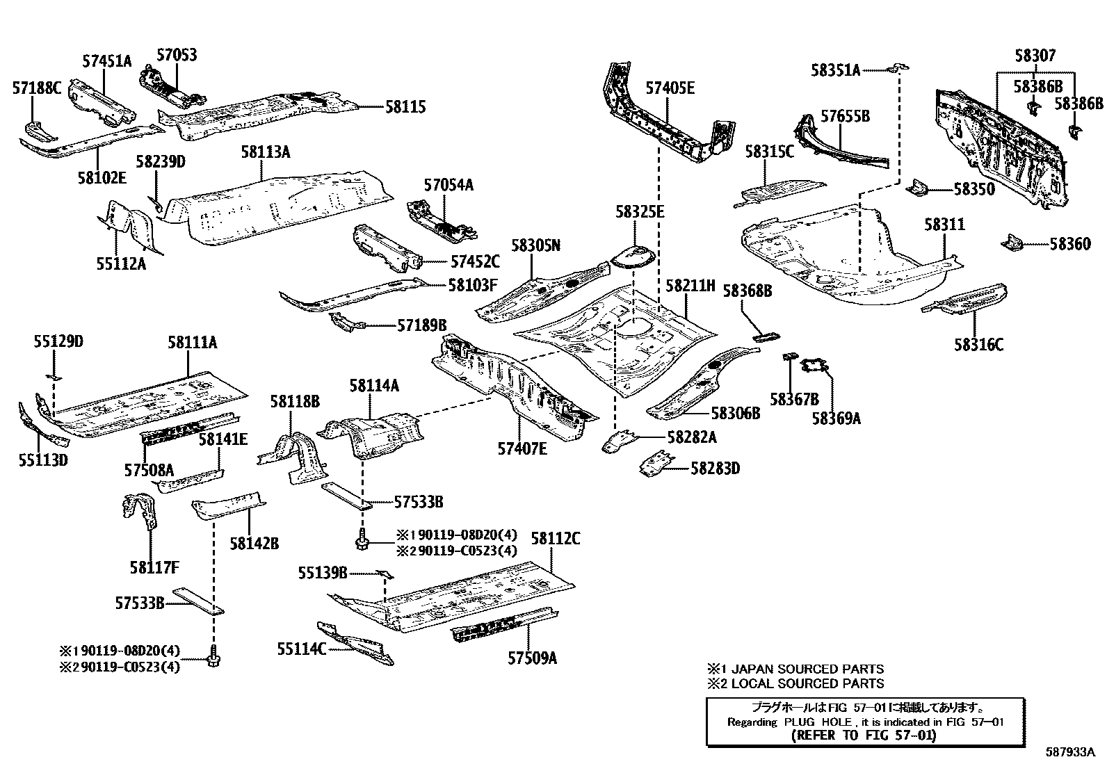 5801 — FLOOR PAN & LOWER BACK PANEL