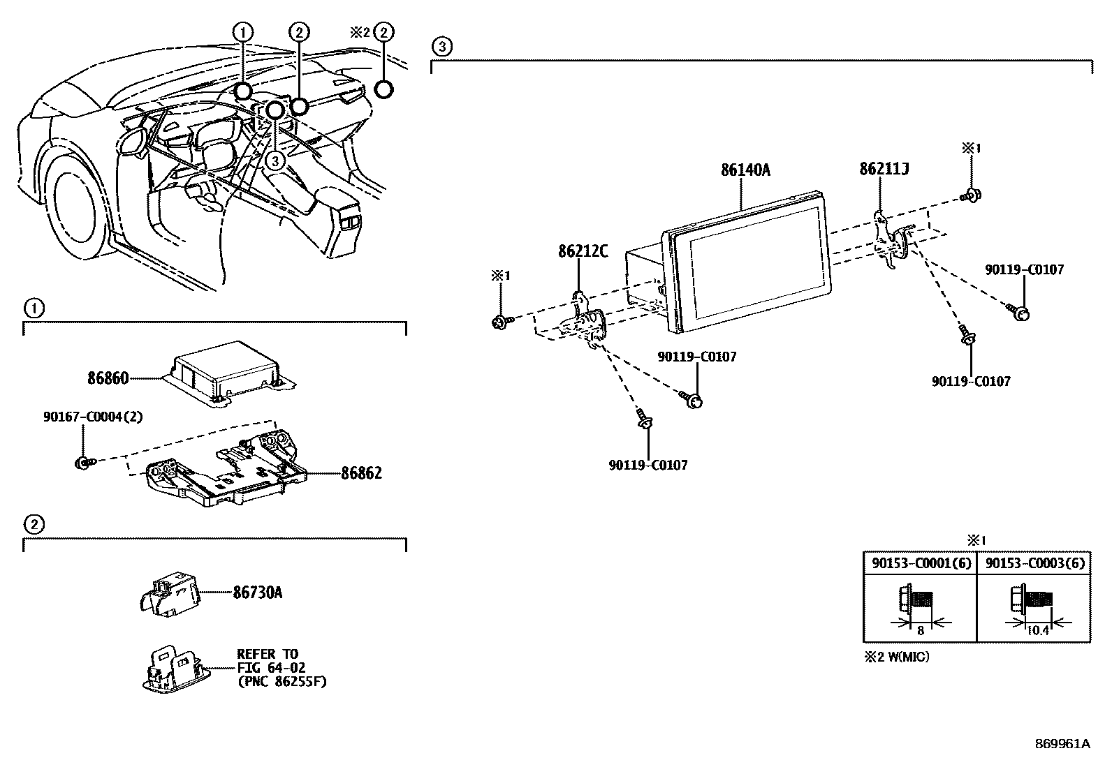 8603 — NAVIGATION & FRONT MONITOR DISPLAY