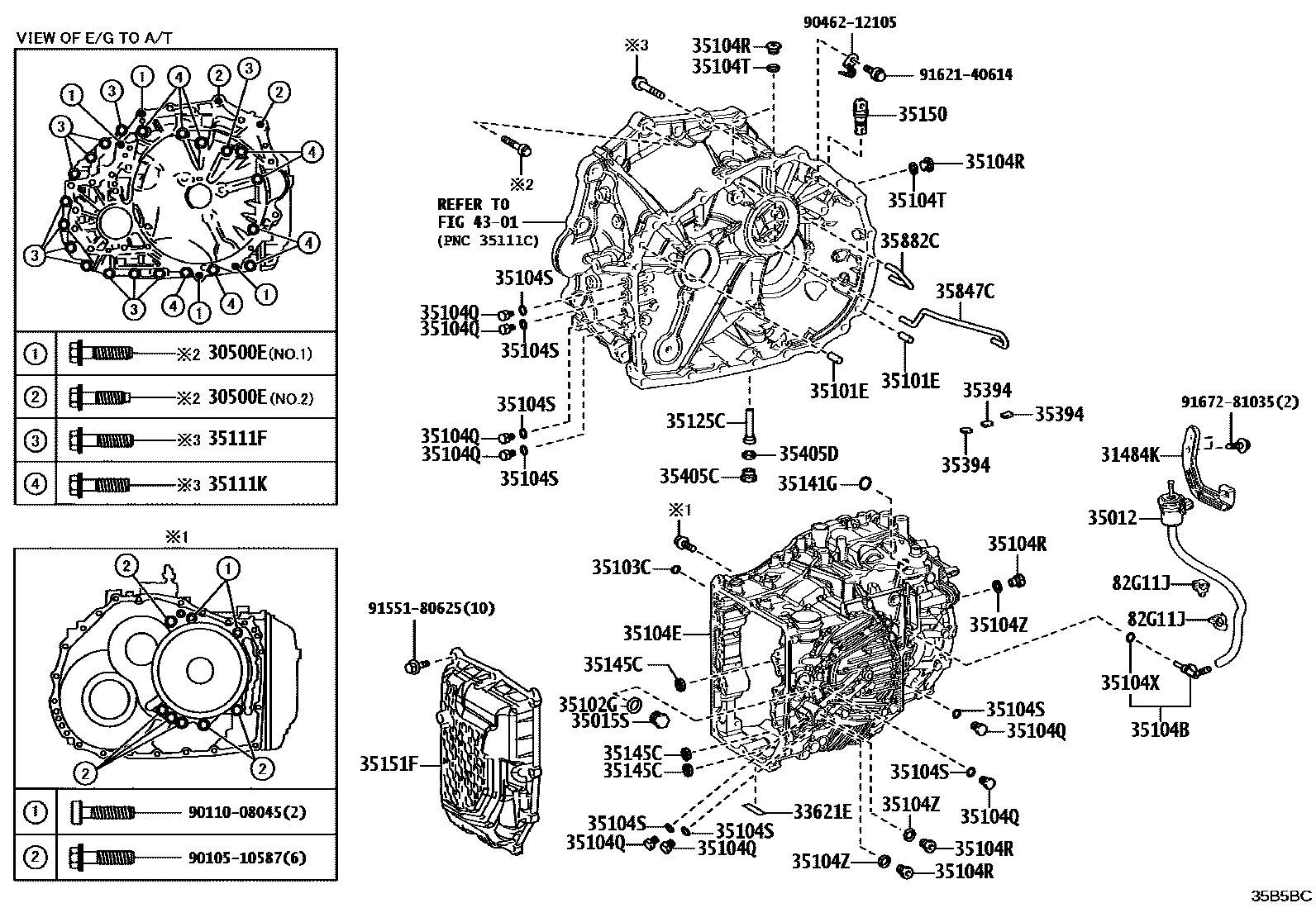 3503 — TRANSMISSION CASE & OIL PAN (ATM)