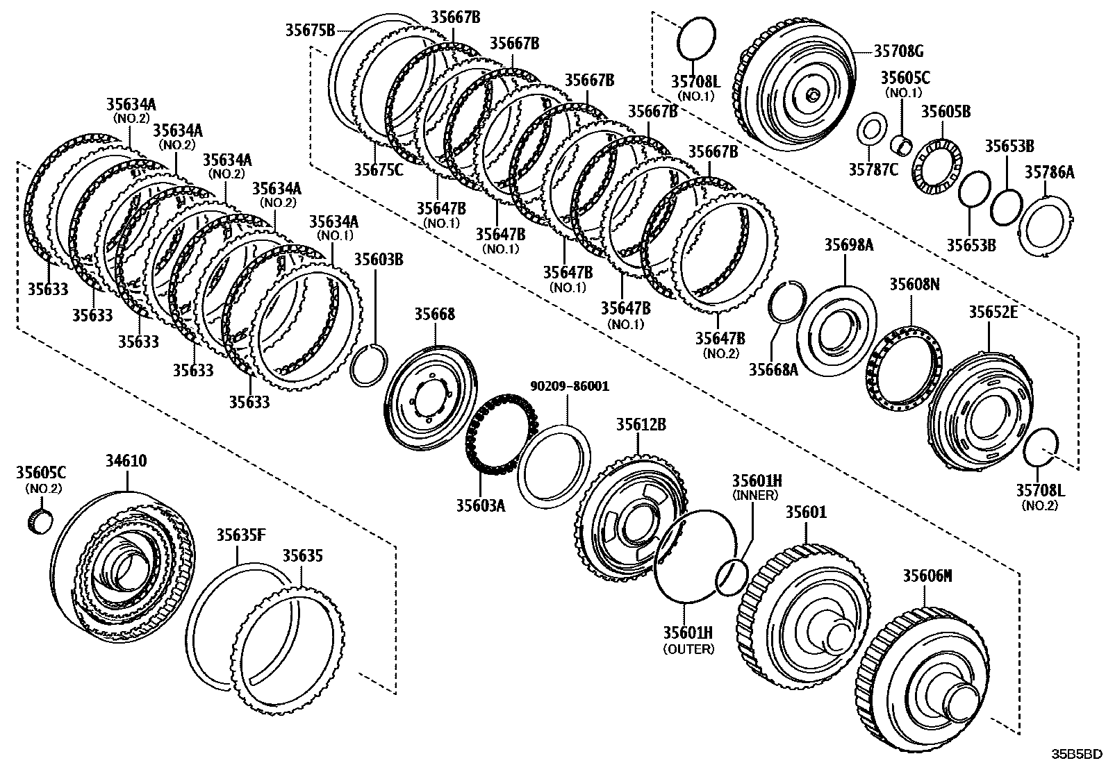 3507 — BRAKE BAND & MULTIPLE DISC CLUTCH (ATM)