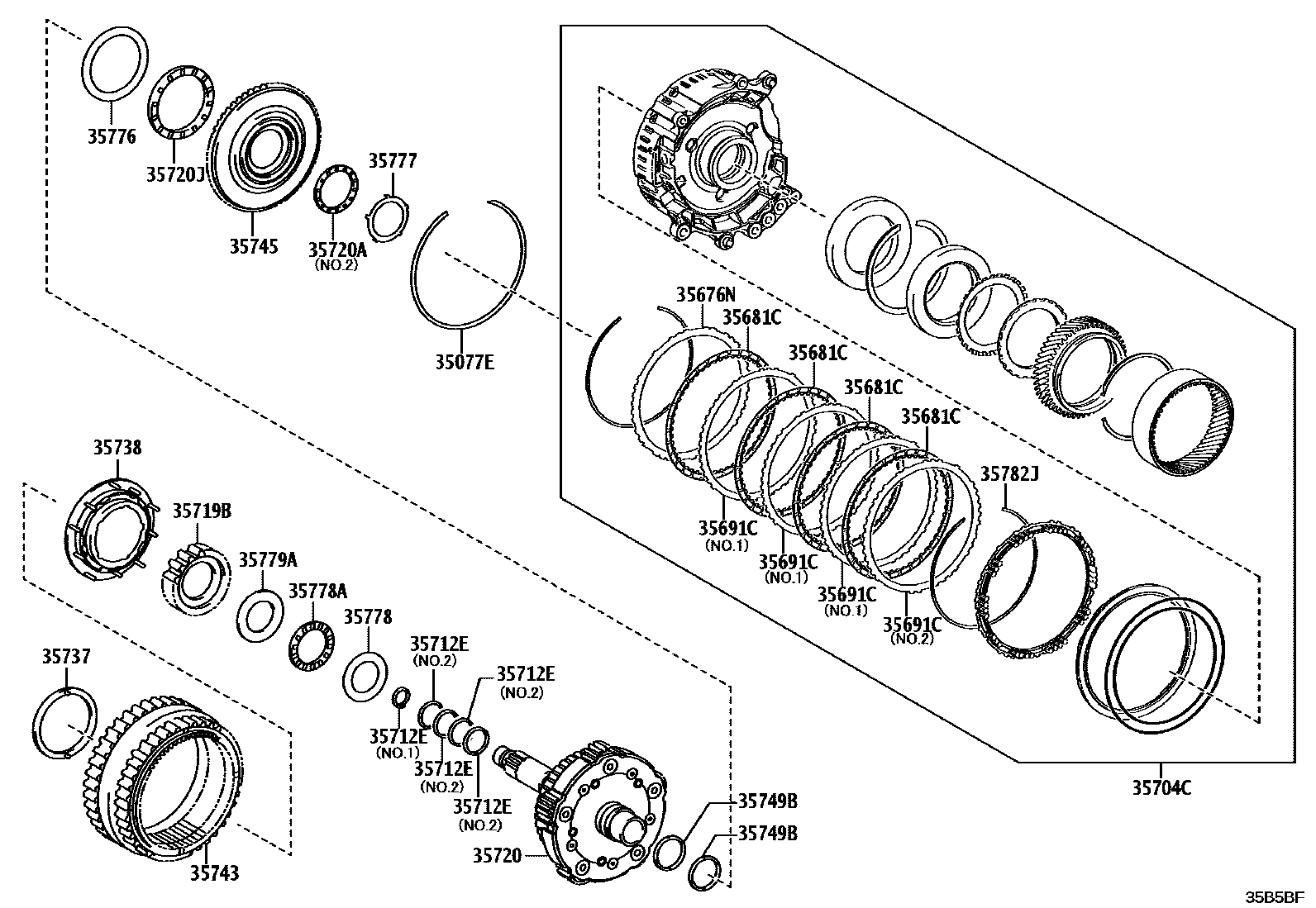 3510 — PLANETARY GEAR, REVERSE PISTON & COUNTER GEAR(ATM)
