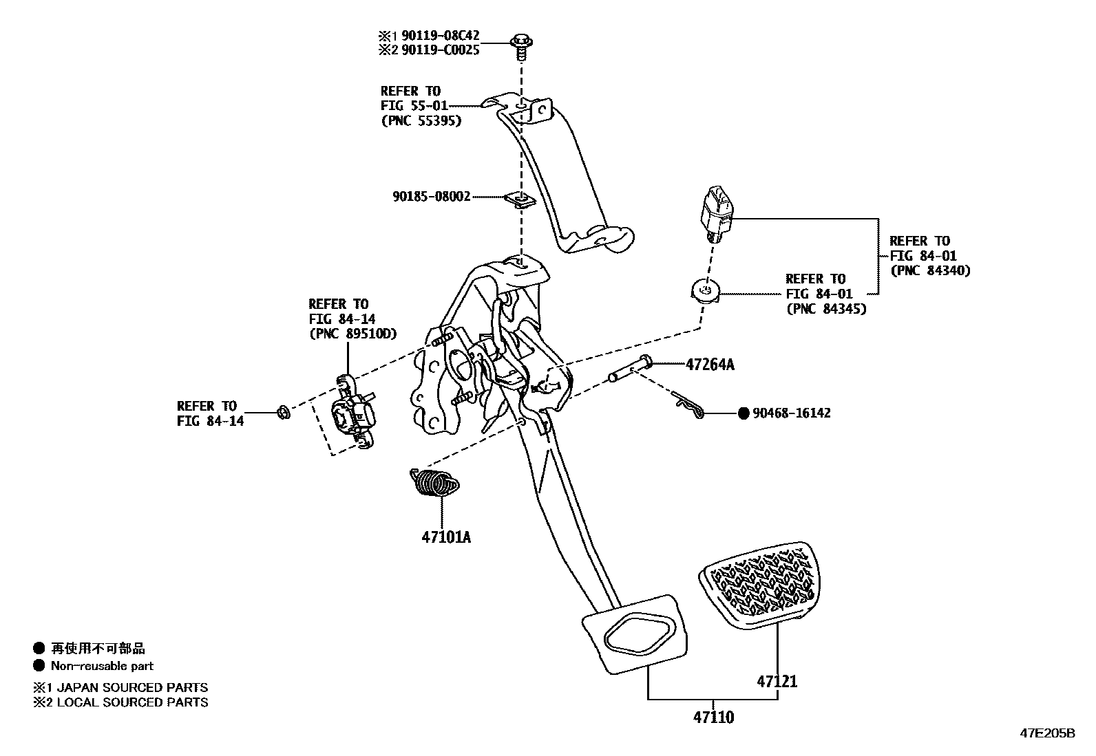 4701 — BRAKE PEDAL & BRACKET