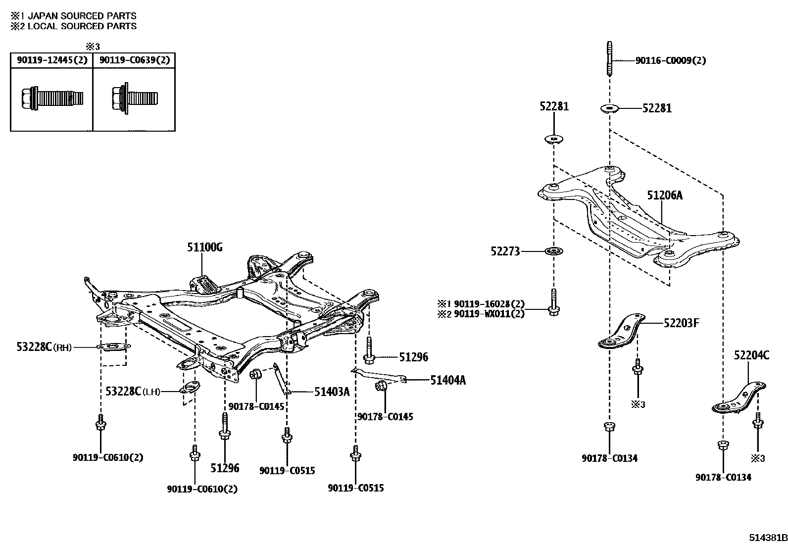 5102 — SUSPENSION CROSSMEMBER & UNDER COVER