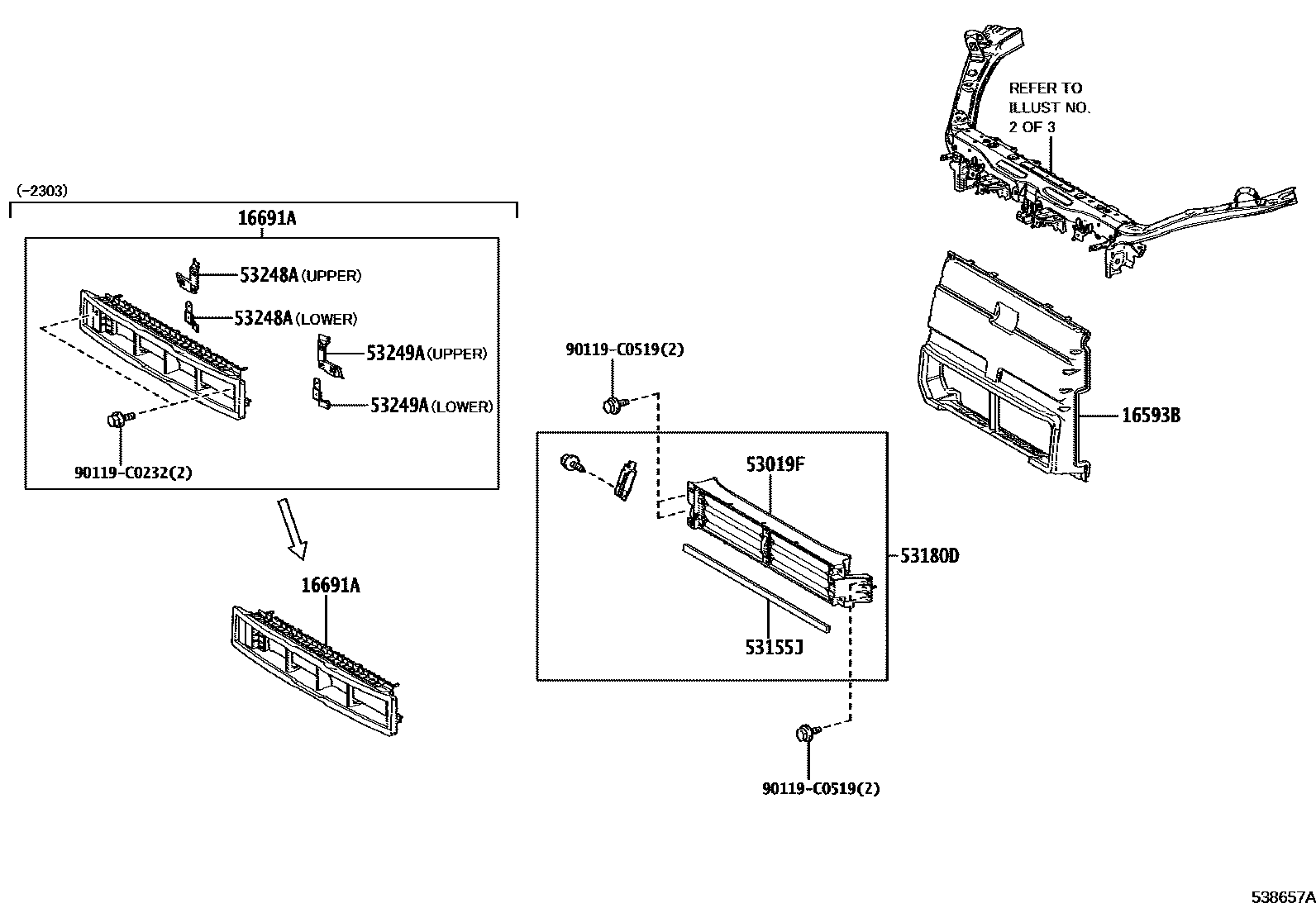 5304 — FRONT FENDER APRON & DASH PANEL
