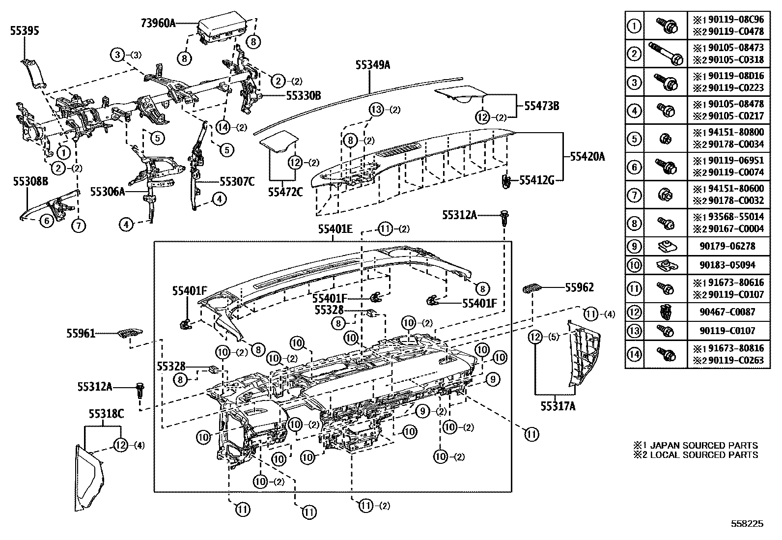 5501 — INSTRUMENT PANEL & GLOVE COMPARTMENT
