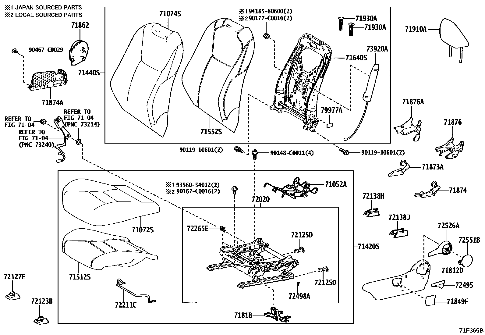 7101 — FRONT SEAT & SEAT TRACK