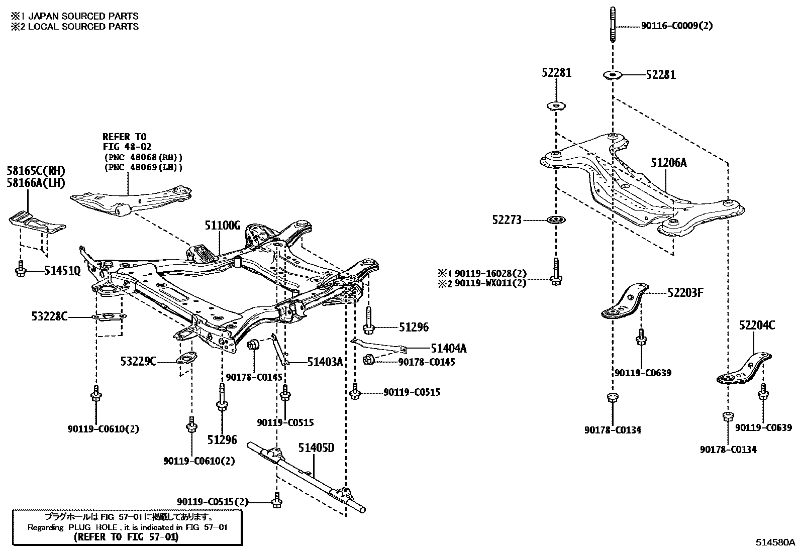 5102 — SUSPENSION CROSSMEMBER & UNDER COVER