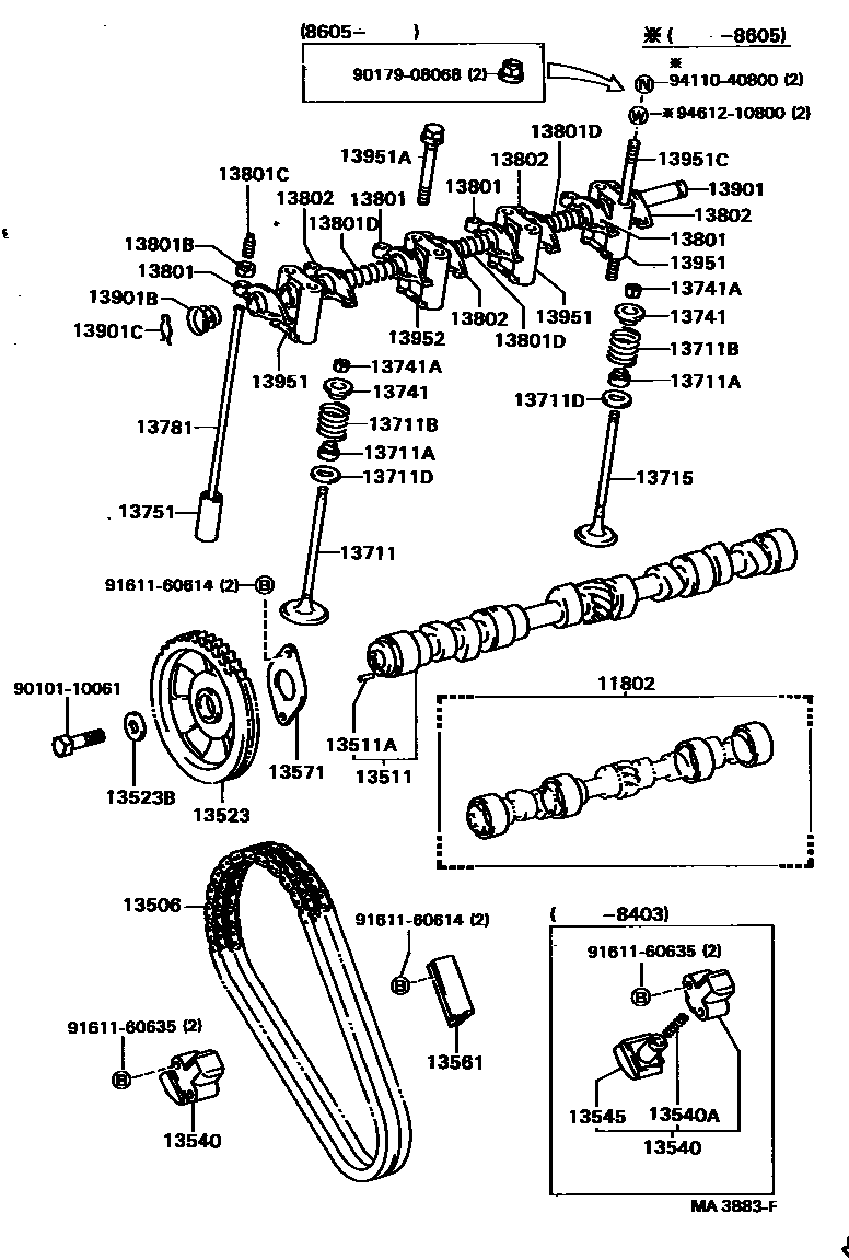 1302 — CAMSHAFT & VALVE