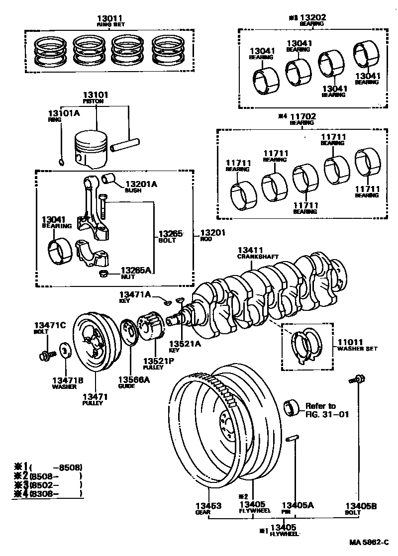 1301 — CRANKSHAFT & PISTON