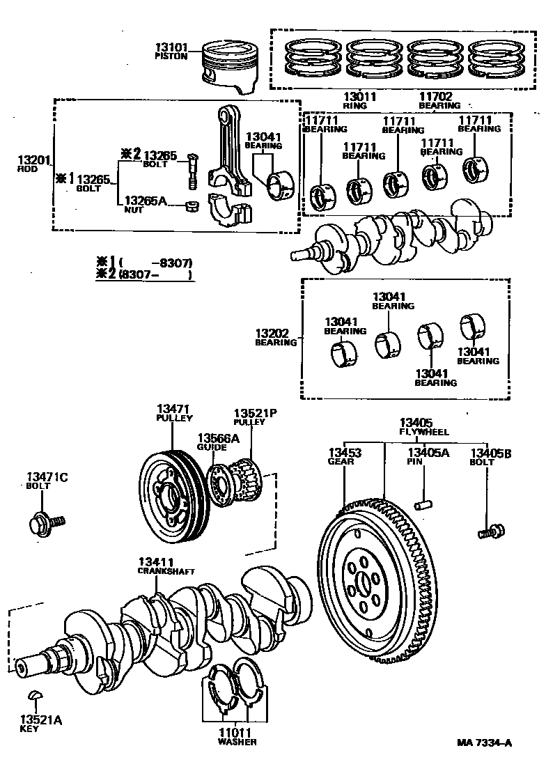 1301 — CRANKSHAFT & PISTON