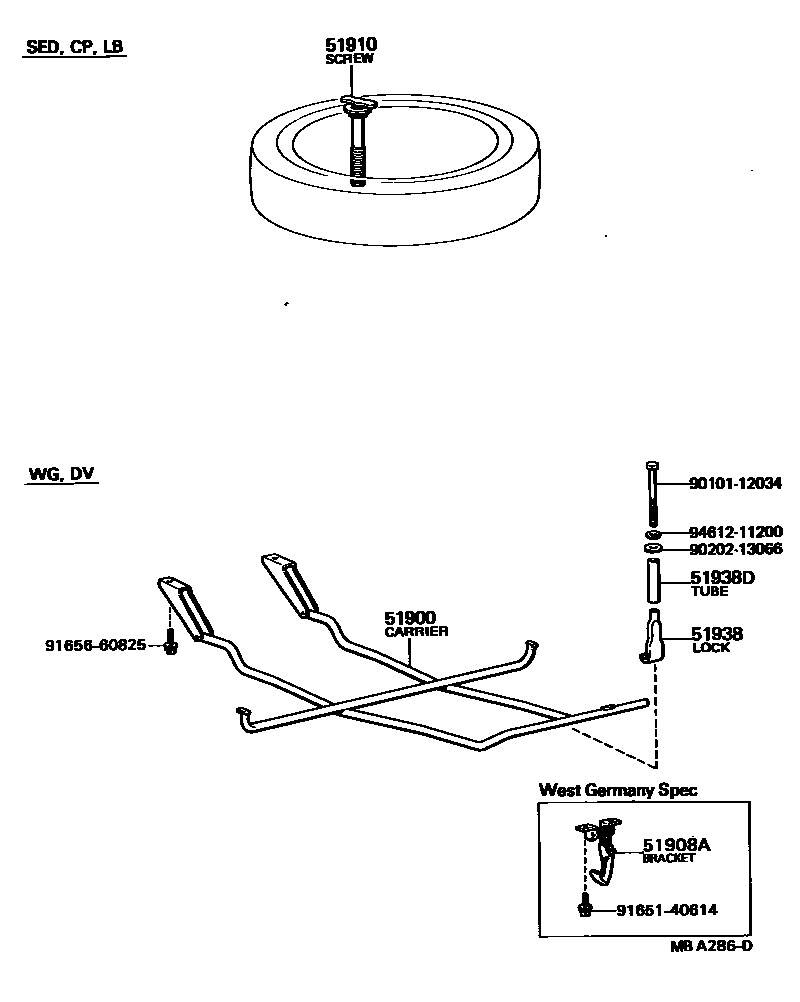 5104 — SPARE WHEEL CARRIER