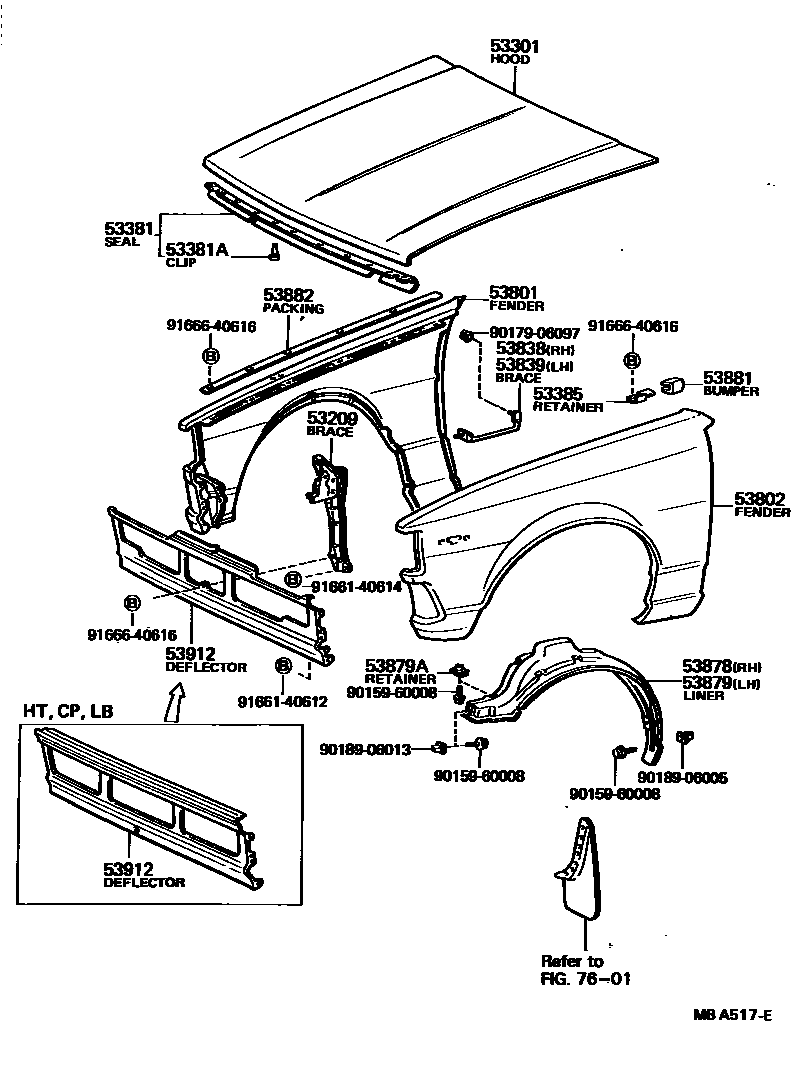 5302 — HOOD & FRONT FENDER