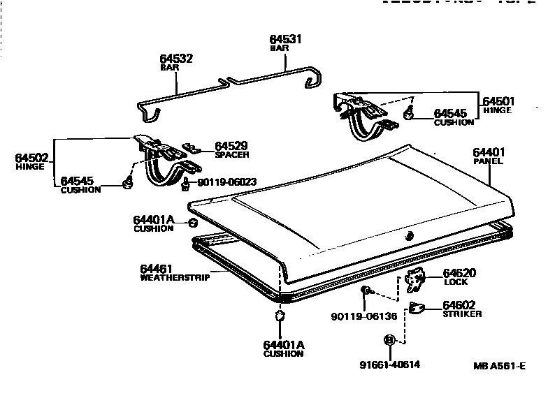 6105 — LUGGAGE COMPARTMENT DOOR & LOCK