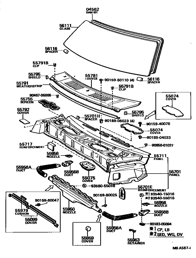 5503 — COWL PANEL & WINDSHIELD GLASS