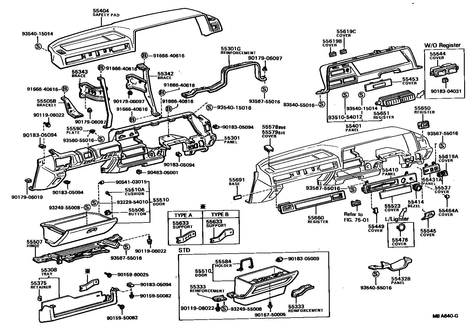 5501 — INSTRUMENT PANEL & GLOVE COMPARTMENT