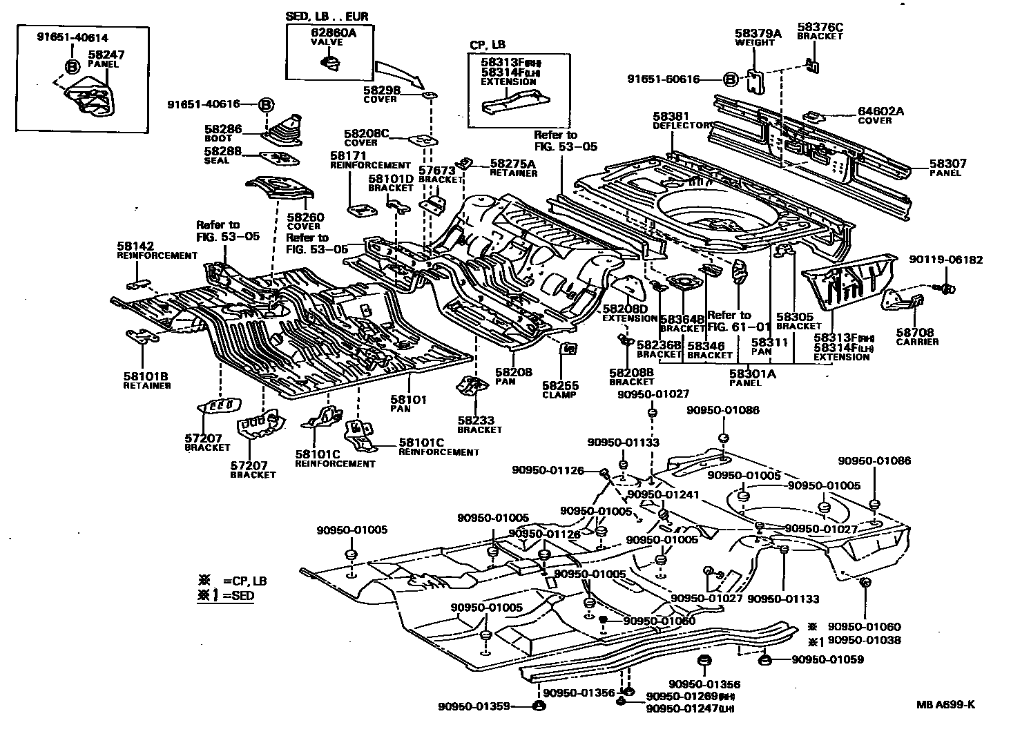 5801 — FLOOR PAN & LOWER BACK PANEL