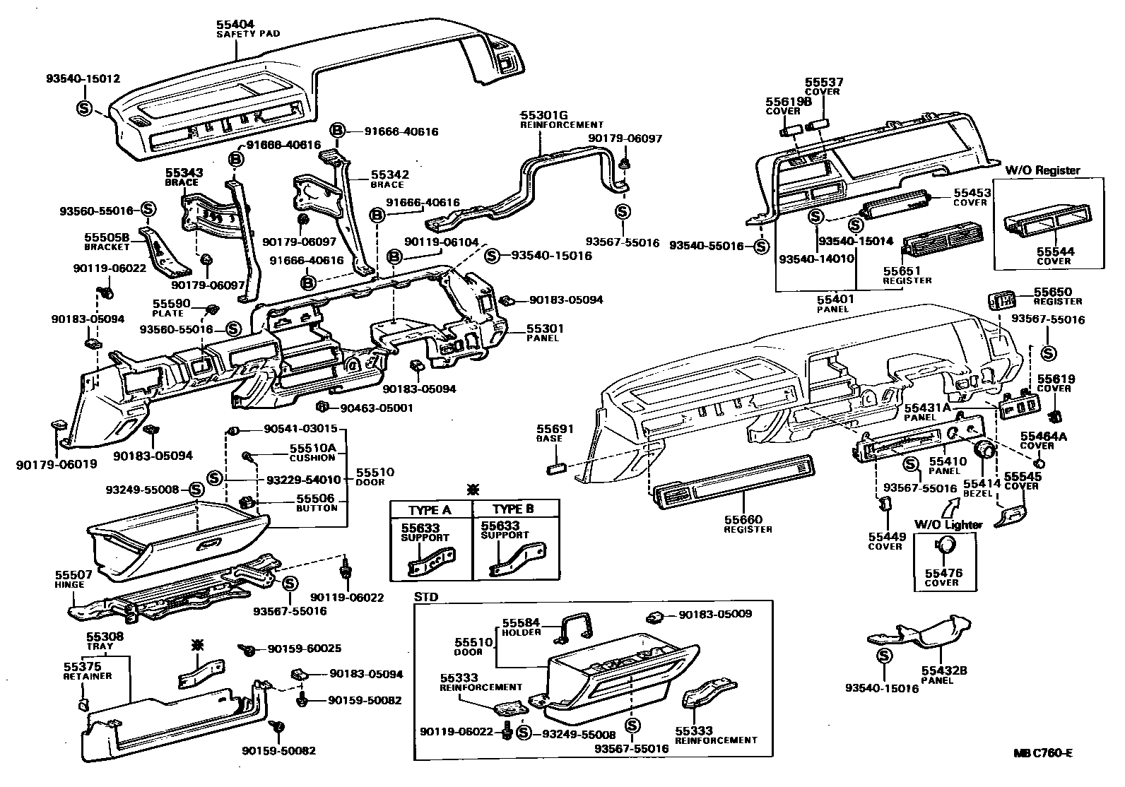 5501 — INSTRUMENT PANEL & GLOVE COMPARTMENT