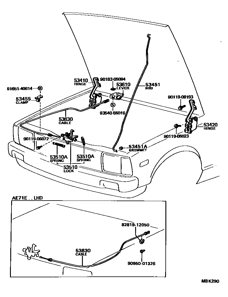 5303 — HOOD LOCK & HINGE