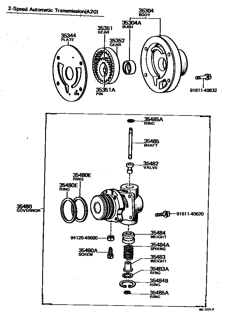 3511 — REAR OIL PUMP & GOVERNOR (ATM)