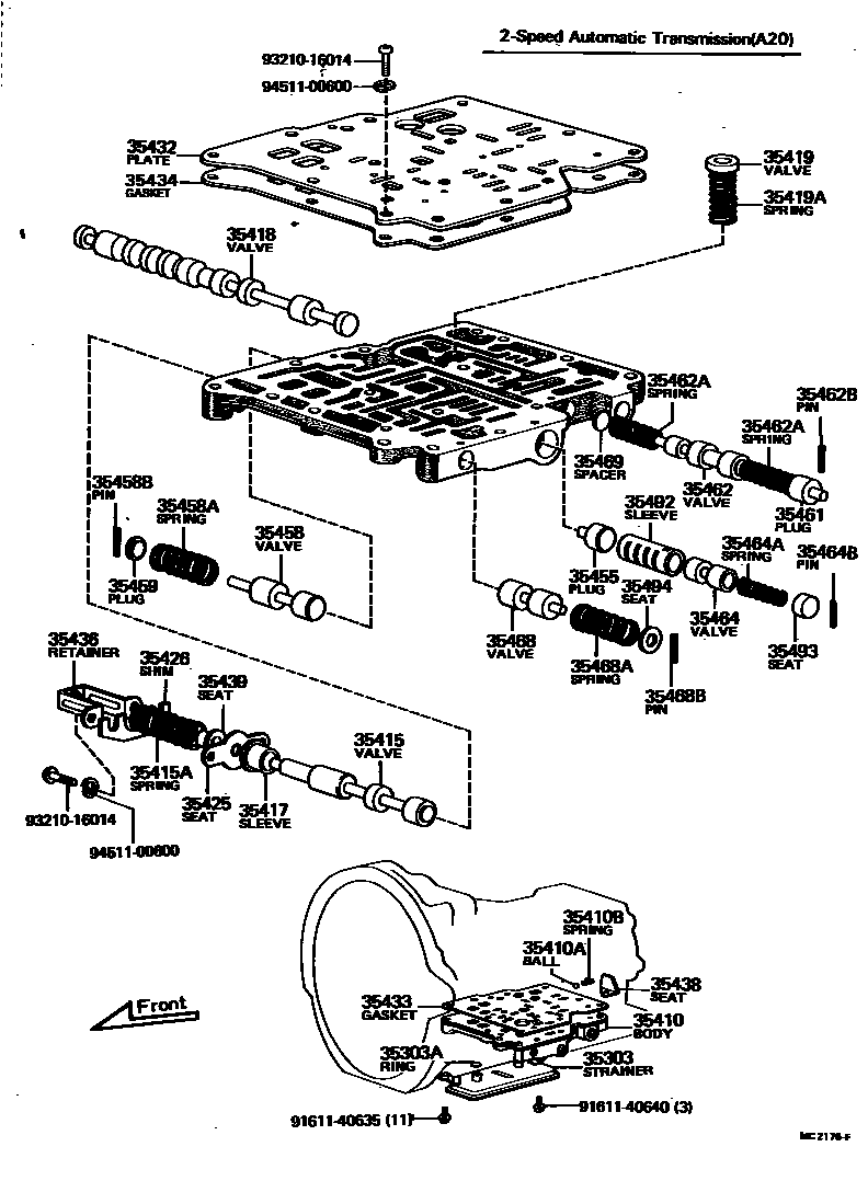 3512 — VALVE BODY & OIL STRAINER (ATM)