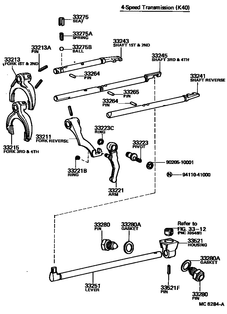 3307 — GEAR SHIFT FORK & LEVER SHAFT (MTM)