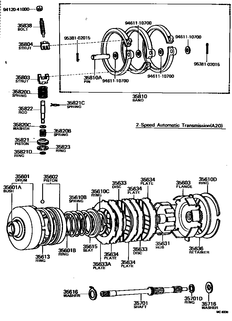 3507 — BRAKE BAND & MULTIPLE DISC CLUTCH (ATM)