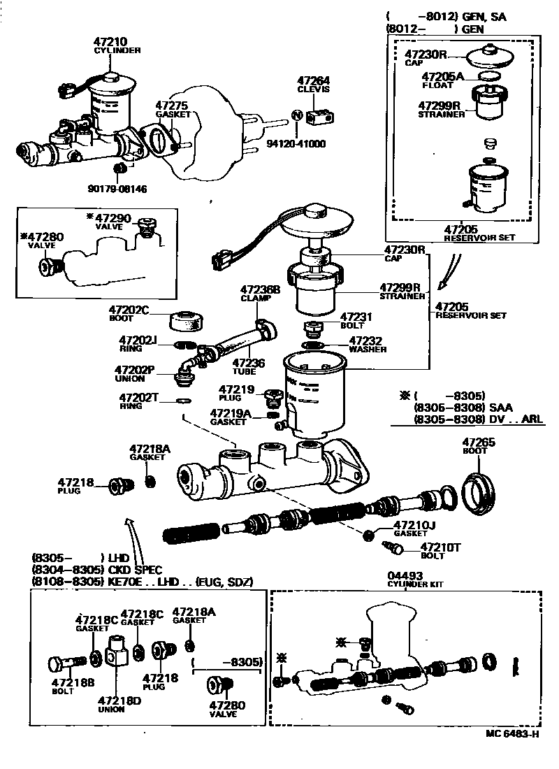 4702 — BRAKE MASTER CYLINDER