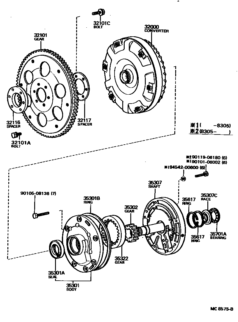 3502 — TORQUE CONVERTER, FRONT OIL PUMP & CHAIN (ATM)